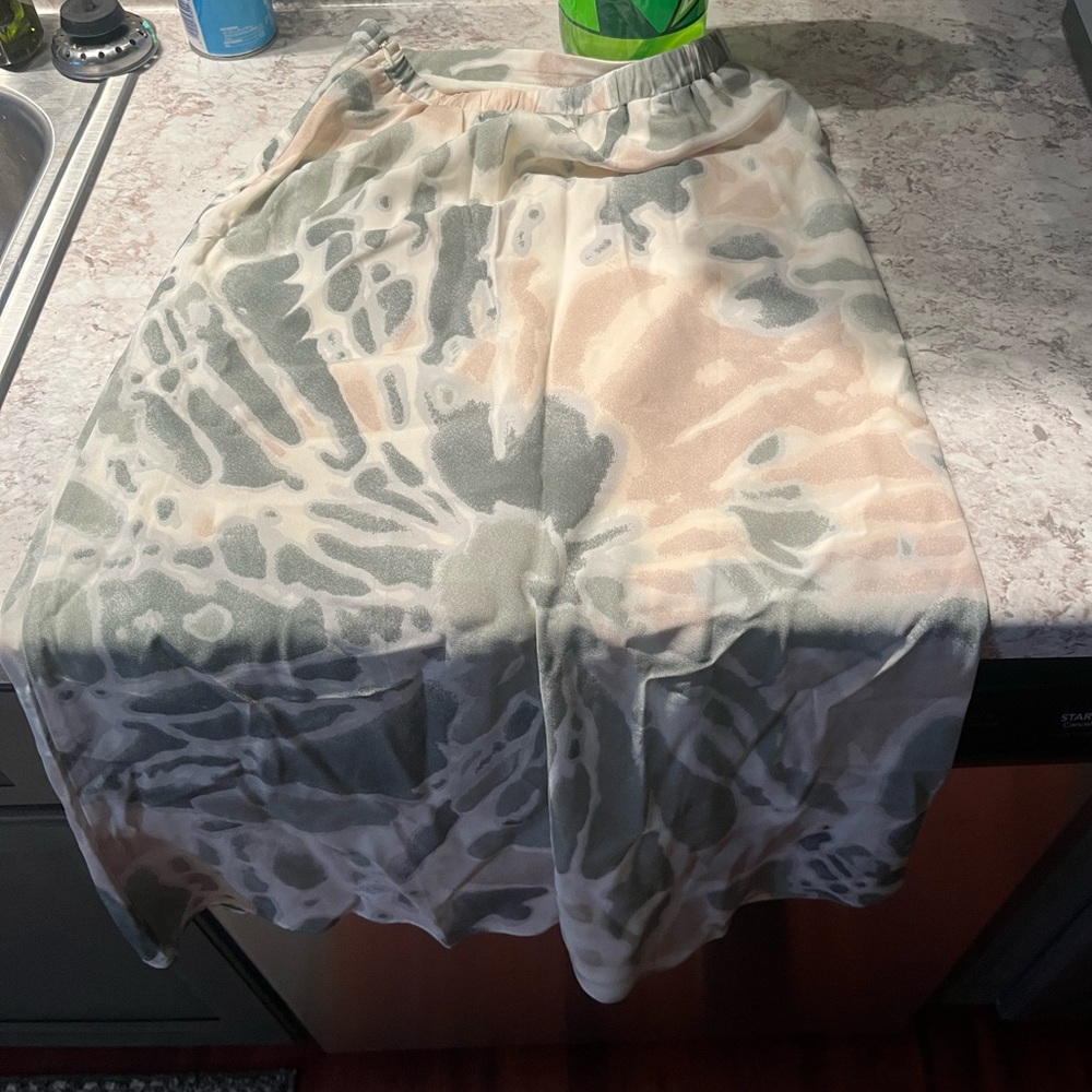 Tie Dye Kneelength Midi Skirt